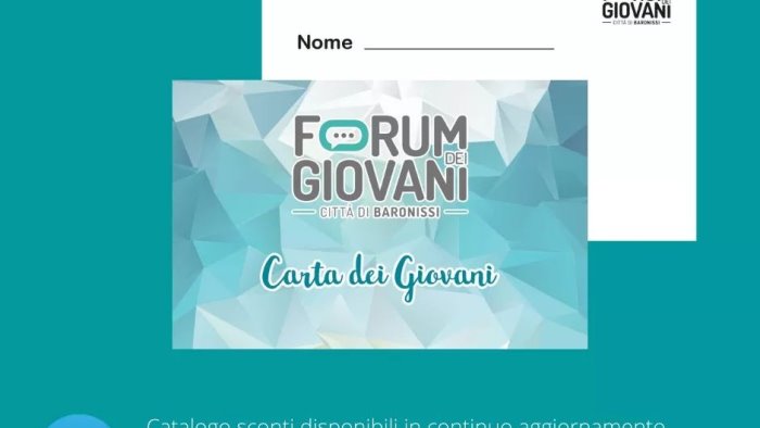 baronissi nasce la carta dei giovani sconti per gli under 34