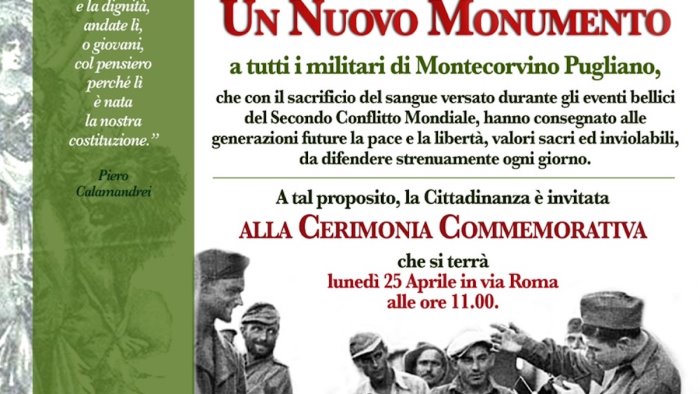 montecorvino pugliano nuovo monumento ai caduti nella seconda guerra mondiale