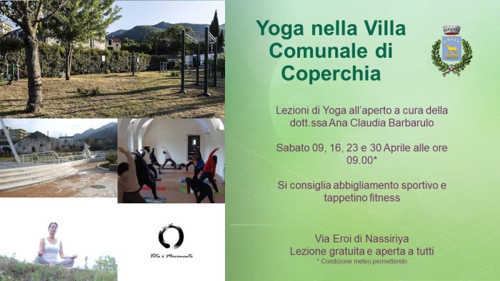 pellezzano lezioni gratuite di yoga presso la villa comunale