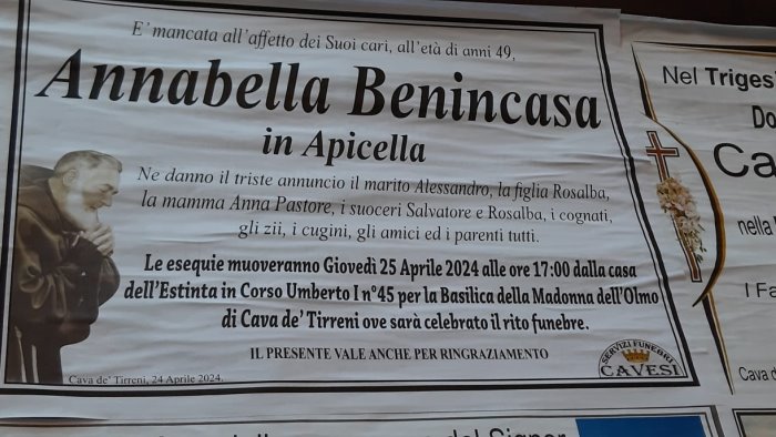 cava de tirreni si opero al seno muore dopo 14 anni di coma