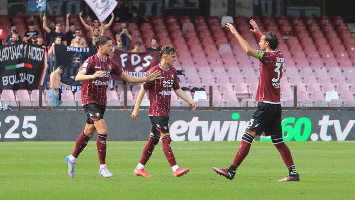 salernitana sudtirol 2 1 ghiglione vittoria importante vogliamo la salvezza