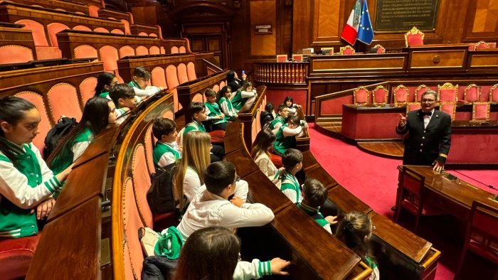 i bambini di caivano in visita al senato e al dipartimento funzione pubblica