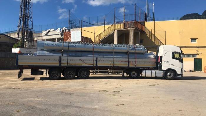 stadio lamberti di cava ecco le nuovi torri faro