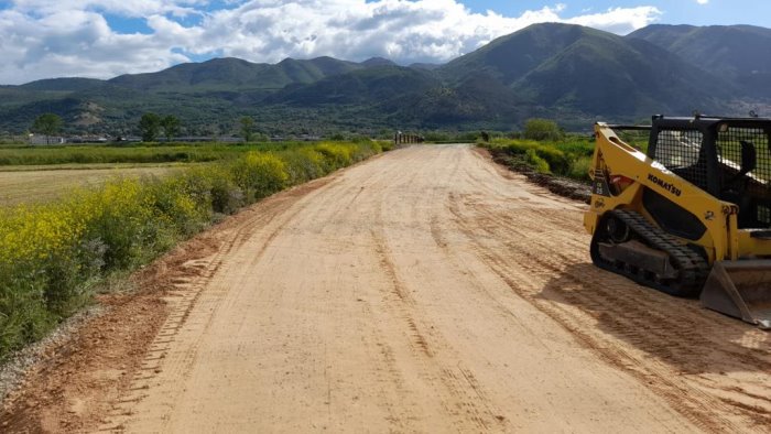 strade ripresi i lavori sulla sp 330 a teggiano