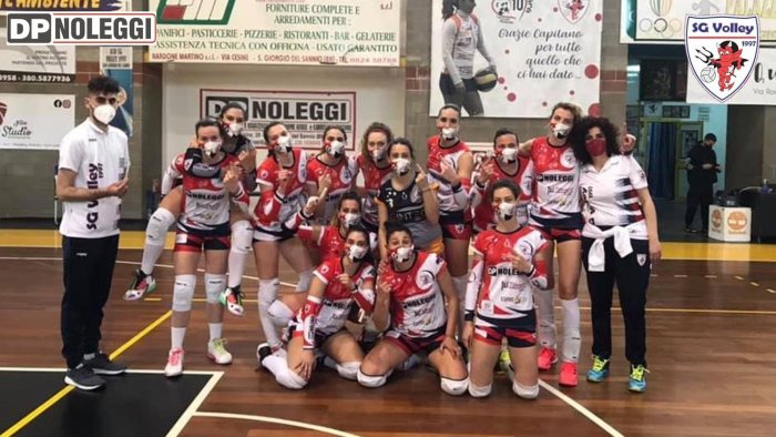 dp noleggi sg volley la vittoria vale il matematico primato