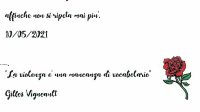 a brusciano una panchina rossa per ornella pinto