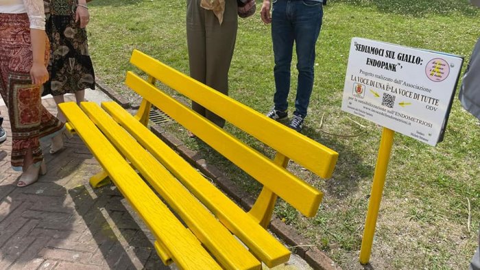 endopank una panchina gialla e un convegno per sensibilizzare sull endometriosi