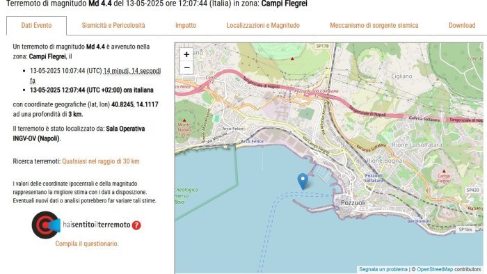 terremoto ai campi flegrei crolla palazzina disabitata a pozzuoli