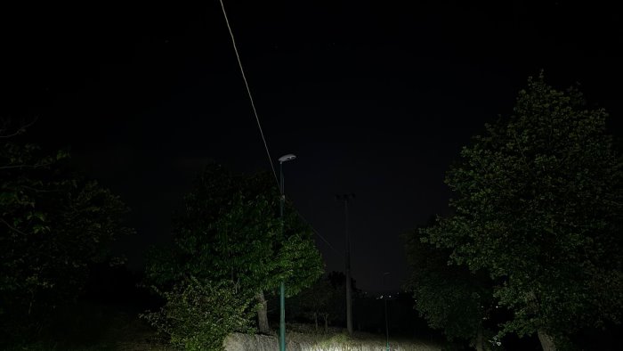 ariano al buio parte della strada di contrada santa barbara