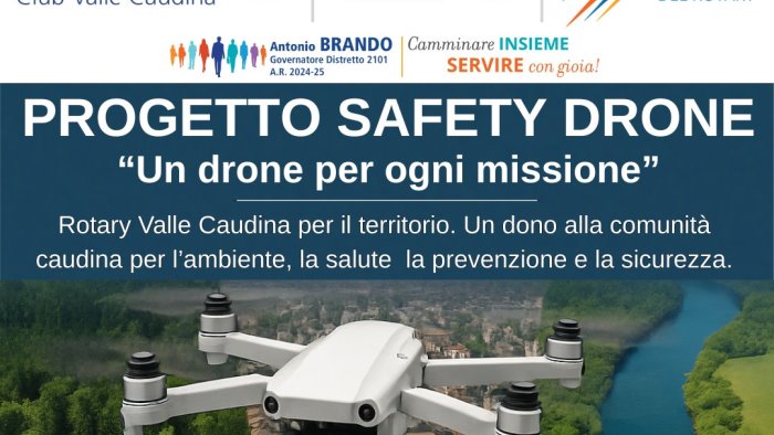 drone altamente tecnologico con fotocamera termica per la valle caudina