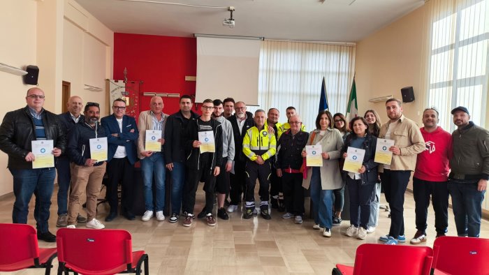 cultura di protezione civile consegnati attestati a 25 nuovi volontari
