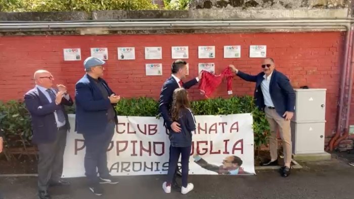 salernitana svelata la targa di don peppino soglia nella wall of fame granata