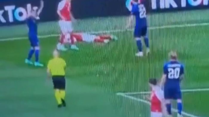 euro 2020 eriksen e cosciente in ospedale dopo malore in campo