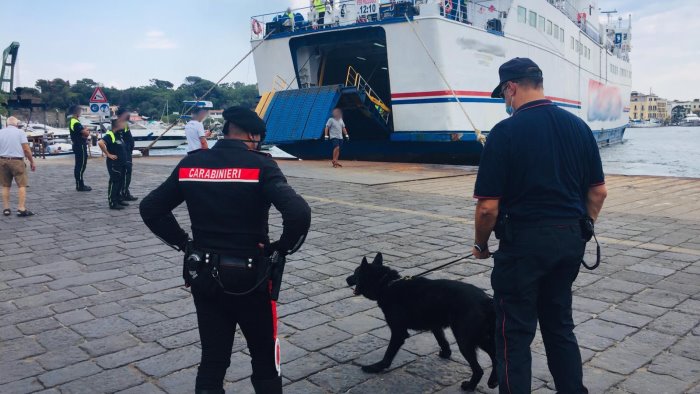 controlli dei carabinieri sull isola focus sul porto turistico cinque denunce