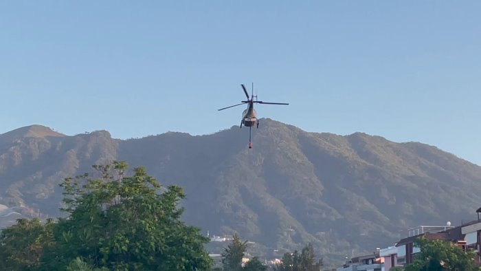 fiamme nel parco nazionale del vesuvio la protezione civile evita il peggio