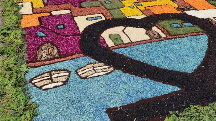infiorata il forum dei giovani allestira un tappeto dedicato alle olimpiadi