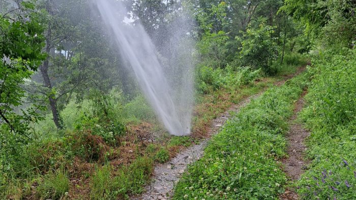 perdita rete idrica a torrecuso possibili disagi anche a paupisi e vitualano