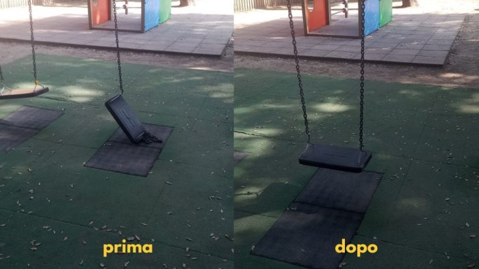 castellammare di stabia villa gabola riparata giostra danneggiata