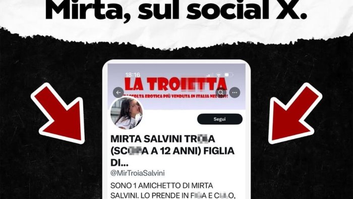 minacce on line alla figlia di salvini pisani subito il daspo digitale