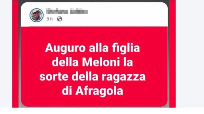 minacce di morte alla figlia della meloni il professore ha tentato il suicidio