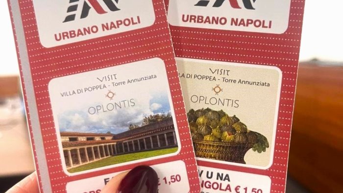 torre annunziata al via la distribuzione dei ticket eav dedicati ad oplontis