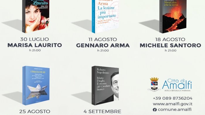 al via amalfi d autore cinque incontri letterari da non perdere