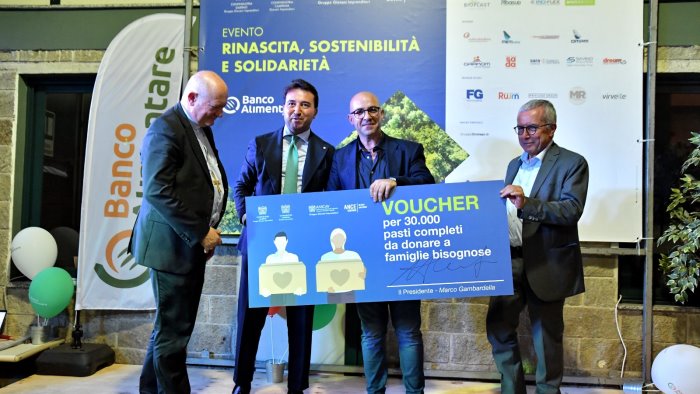 solidarieta patto confindustria banco alimentare 30mila pasti ai bisognosi