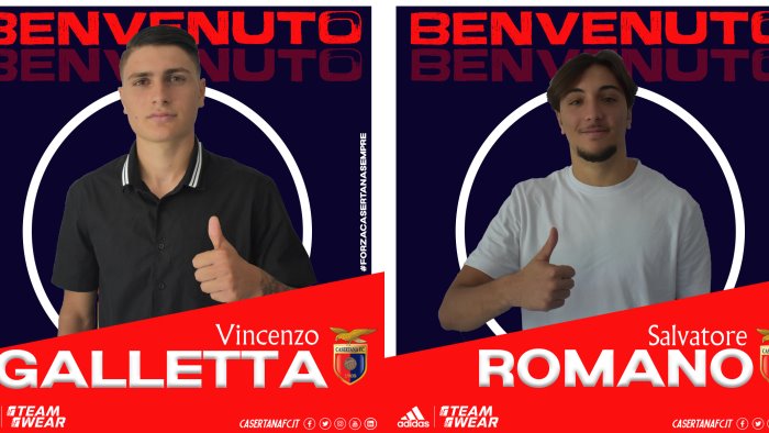casertana ingaggiati vincenzo galletta e salvatore romano