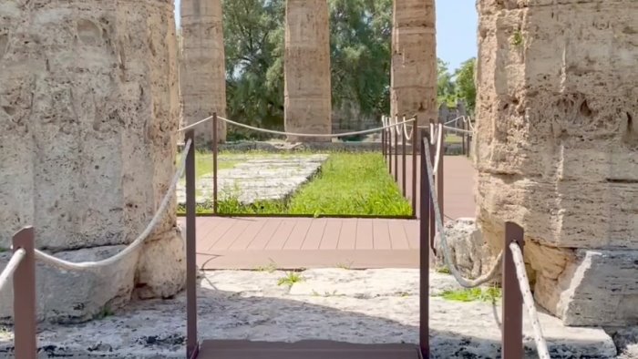 paestum riaprono al pubblico il tempio di nettuno e la basilica