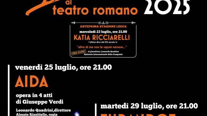 lirica al teatro romano di benevento presentazione della stagione 2025