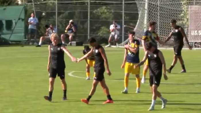 salernitana nove reti nel primo test stagionale a cascia