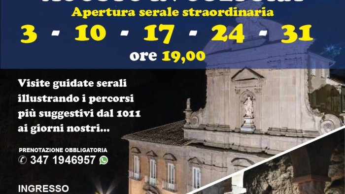 cava de tirreni abbazia benedettina aperta in orario serale