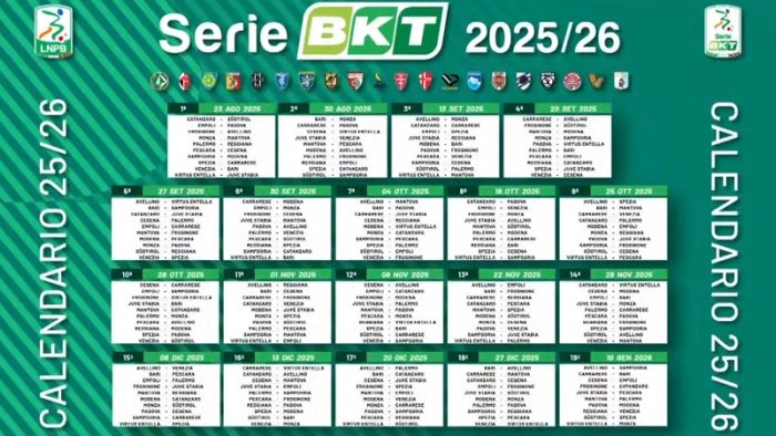 avellino ecco il calendario delle gare in serie b per i lupi