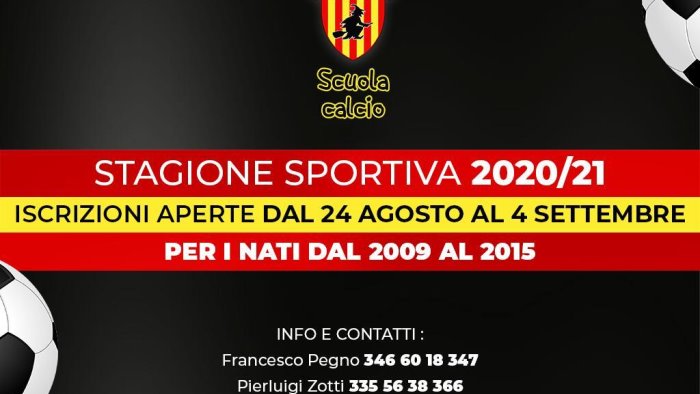 scuola calcio al via le iscrizioni per la nuova stagione
