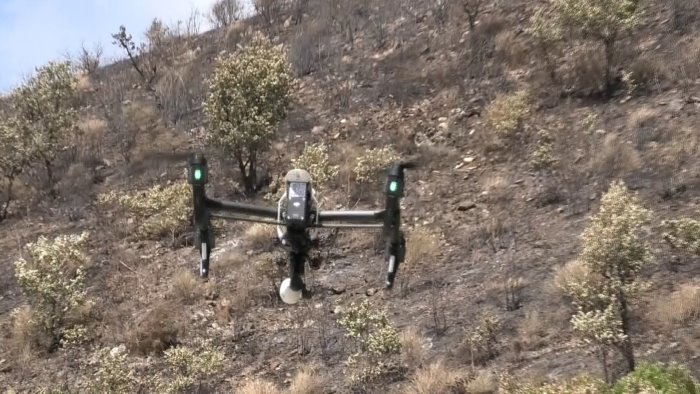 chiusura statale 90 drone in azione a montaguto