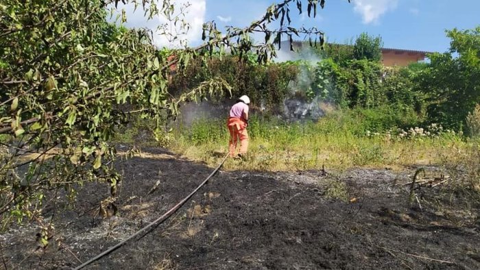 cava terreno incolto a fuoco multato il proprietario