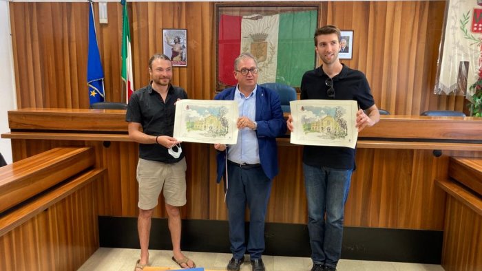 bracigliano due americani accolti nel territorio natale dei propri bisnonni