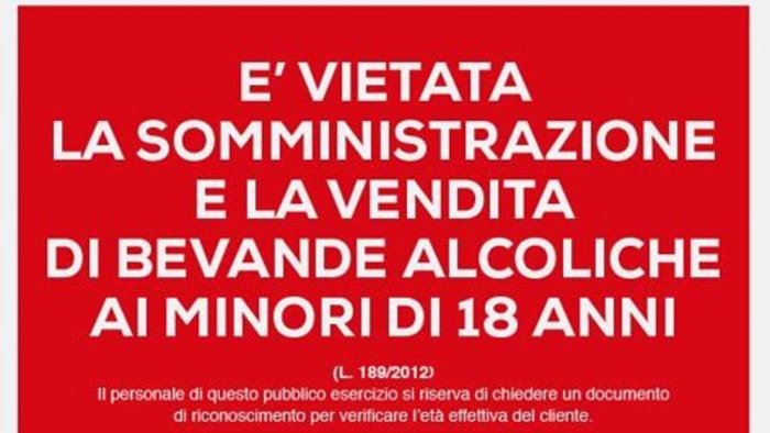 grottaminarda no alcolici ai minori arriva la strigliata ai commercianti