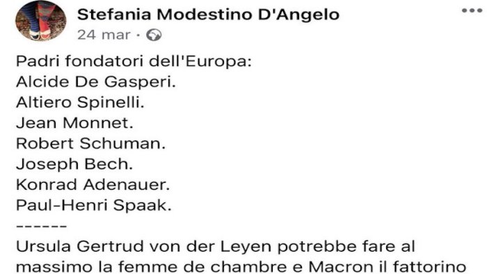 la candidata di azione putiniana e complottista calenda errore nostro