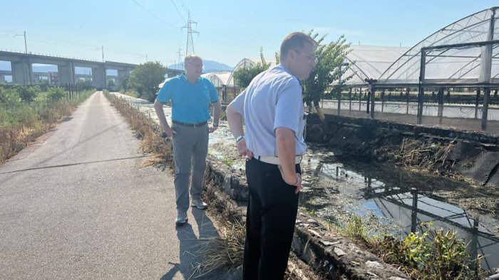 inquinamento canale casatori e fosso imperatore sopralluogo di strianese