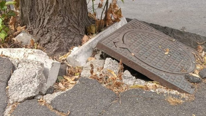 napoli via altamura strada e aiuole nel degrado
