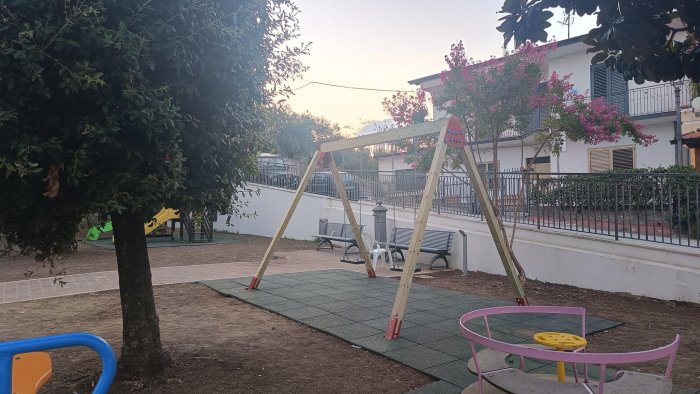 apollosa riconsegnata l area giochi di piazza grasso