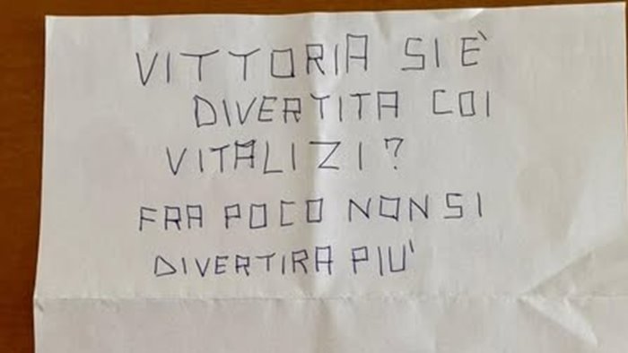 grave intimidazione a vittoria baldino conte un gesto da vigliacchi