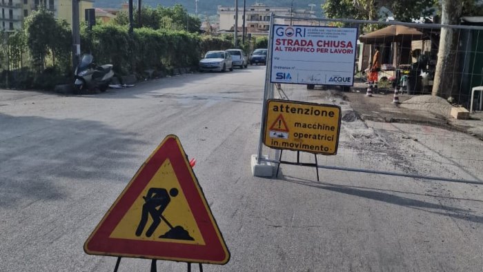 pagani iniziati i lavori alla rete fognaria in via leopardi