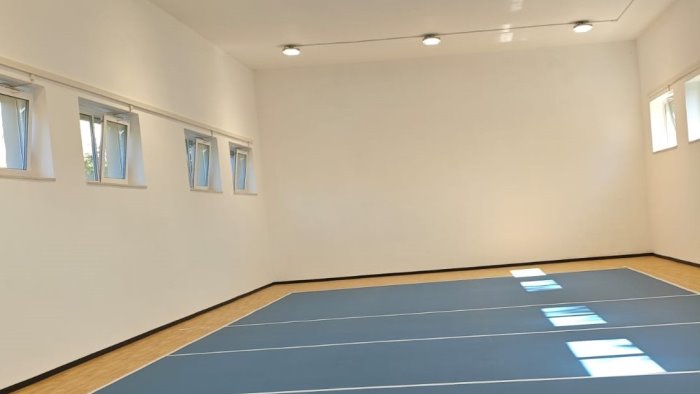 lavori finiti per la palestra del carafa giustiniani di cerreto sannita