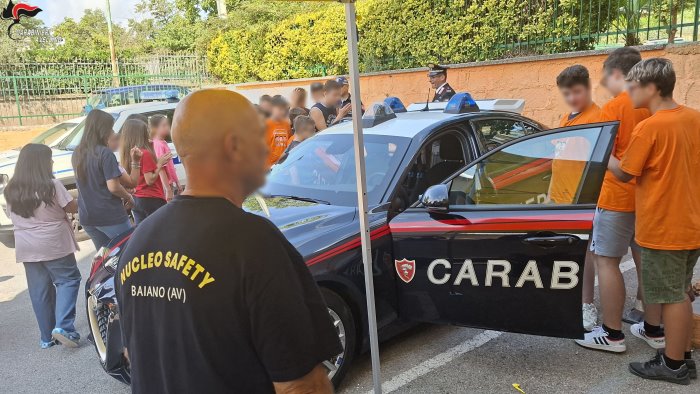 baiano carabinieri incontrano i giovanissimi volontari della protezione civile