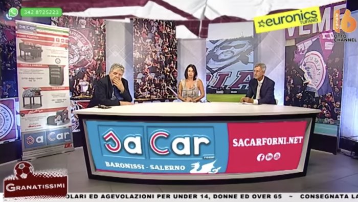 salernitana su ottochannel ogni mercoledi in onda granatissimi
